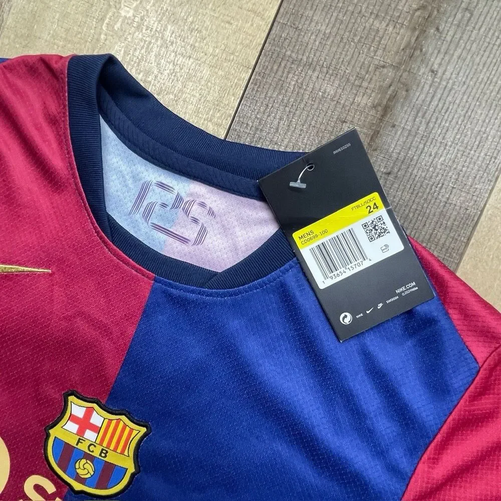 Nike Youth Size 24 UCL Home FC Barcelona Match Lamine Yamal Jersey CD0699-100